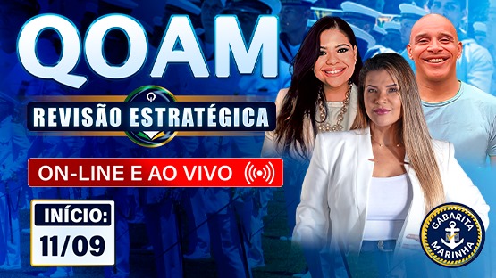 REVISÃO ESTRATÉGICA - QOAM - 09/2024 - Aulões AO VIVO de revisão para a prova do QOAM 2024/2025